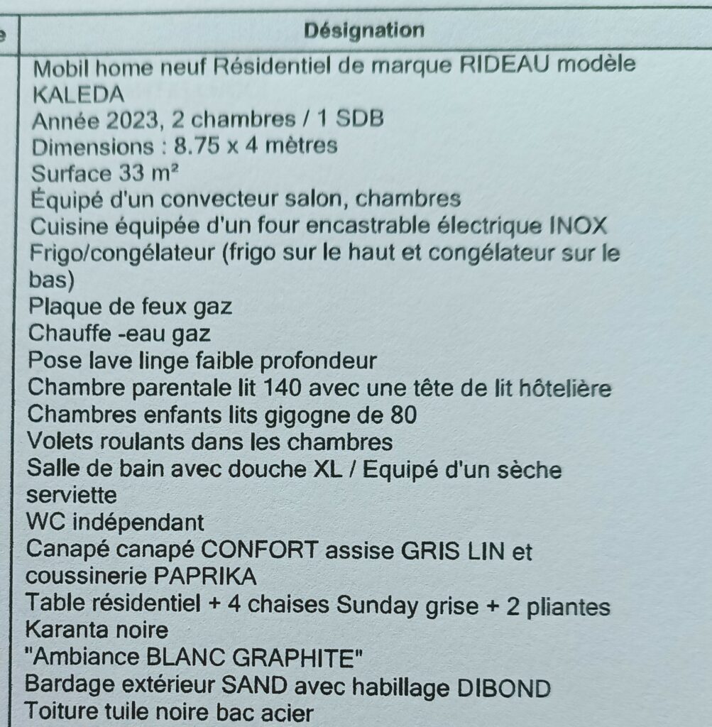 Mobil Home Rapido rideau 2023