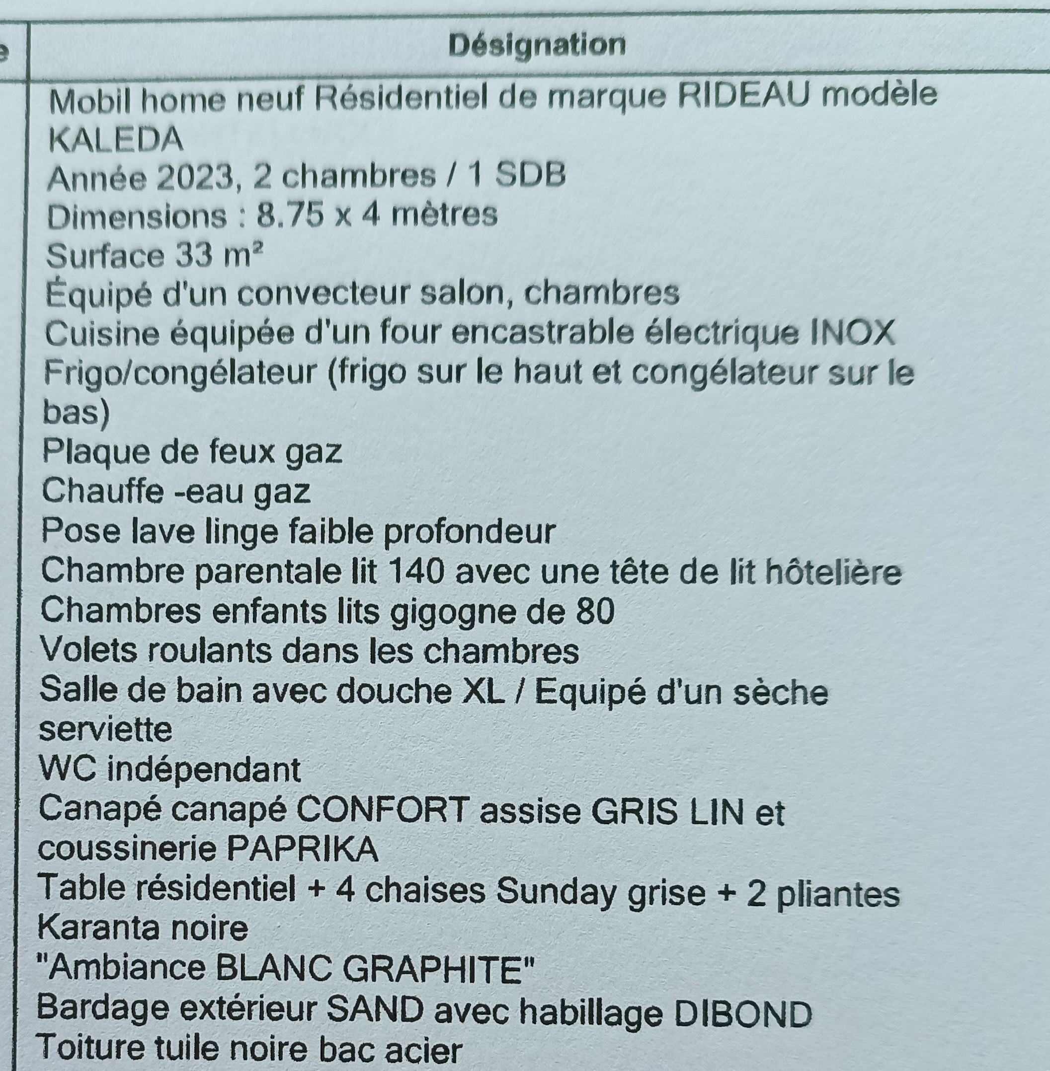 Mobil Home Rapido rideau 2023